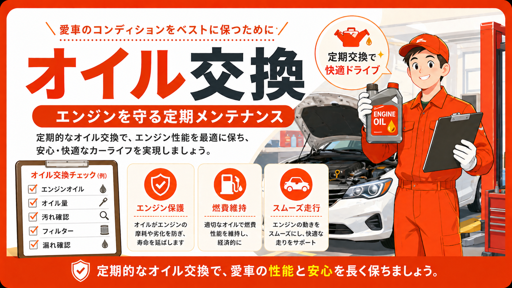 安心点検・オイル交換のイメージ